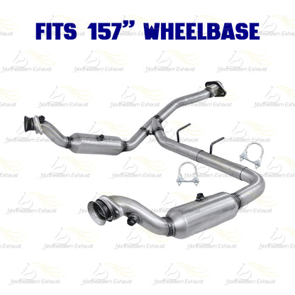 2011-2014 Ford F-150 3.5L 157in WB Pair of Exhaust Catalytic Converter & Resonator Kit - EPA Approved