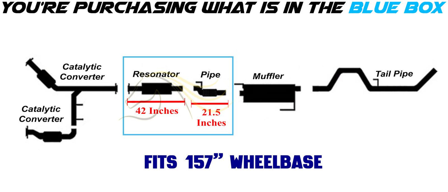 2011-2014 Ford F-150 3.7L 157in WB Stainless Steel Exhaust Resonator and Flex Pipe Kit
