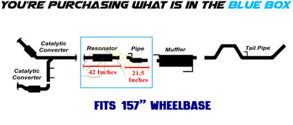 2011-2014 Ford F-150 3.7L 157in WB Stainless Steel Exhaust Resonator and Flex Pipe Kit