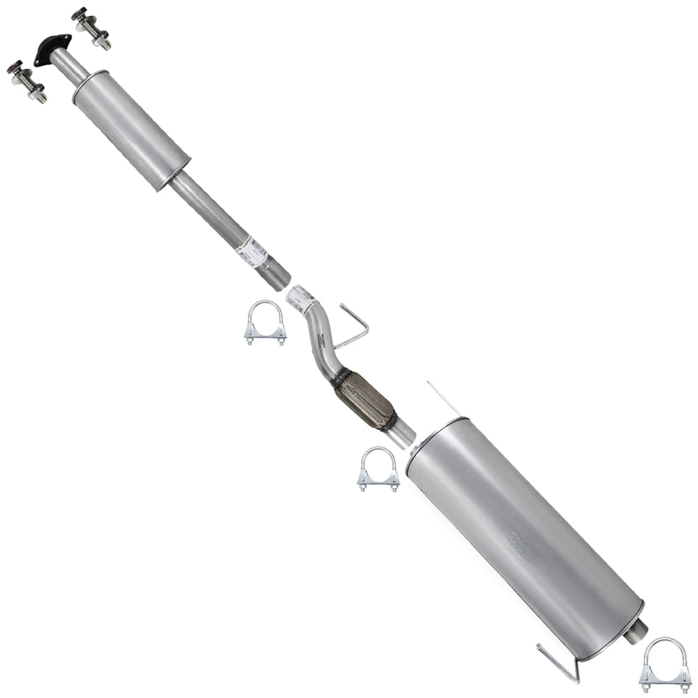 2011-2014 Ford F-150 3.7L 157in WB Stainless Steel Exhaust Resonator & Flex Pipe w/ Muffler Kit