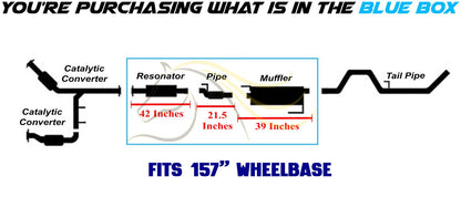2011-2014 Ford F-150 3.7L 157in WB Stainless Steel Exhaust Resonator & Flex Pipe w/ Muffler Kit