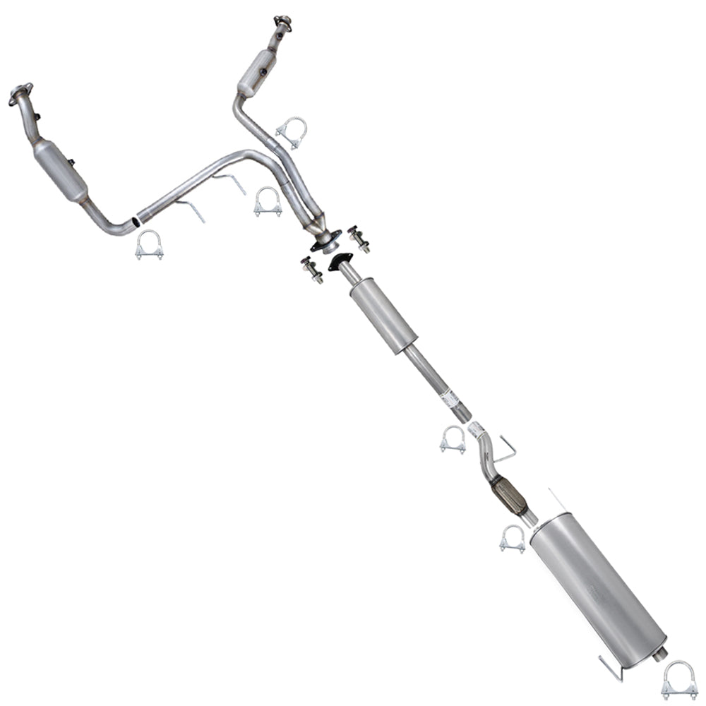 2011-2014 Ford F-150 3.7L 157in WB Pair of Exhaust Catalytic w/ Pipes & Muffler Kit - EPA-Approved