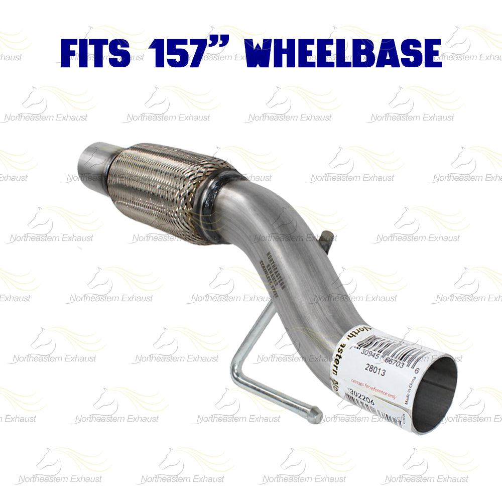 2011-2014 Ford F-150 3.7L 157in WB Pair of Exhaust Catalytic Resonator & Flex Pipe Kit - EPA-Approved