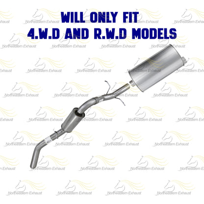 Exhaust Muffler & Tail Pipe Kit for 2014-2017 GMC Sierra 1500 5.3L | 2014-2017 Chevy Silverado 1500 5.3L