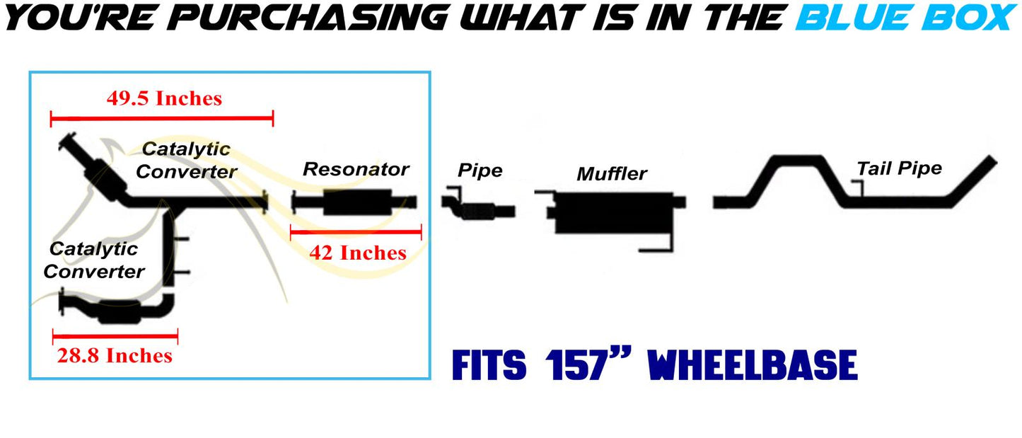 2011-2014 Ford F-150 3.7L 157in WB Passenger & Driver Side Exhaust Catalytic & Resonator Kit - EPA-Approved
