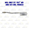 2014-2018 GMC Sierra 1500 4.3L 153in WB Exhaust Pipe and Muffler