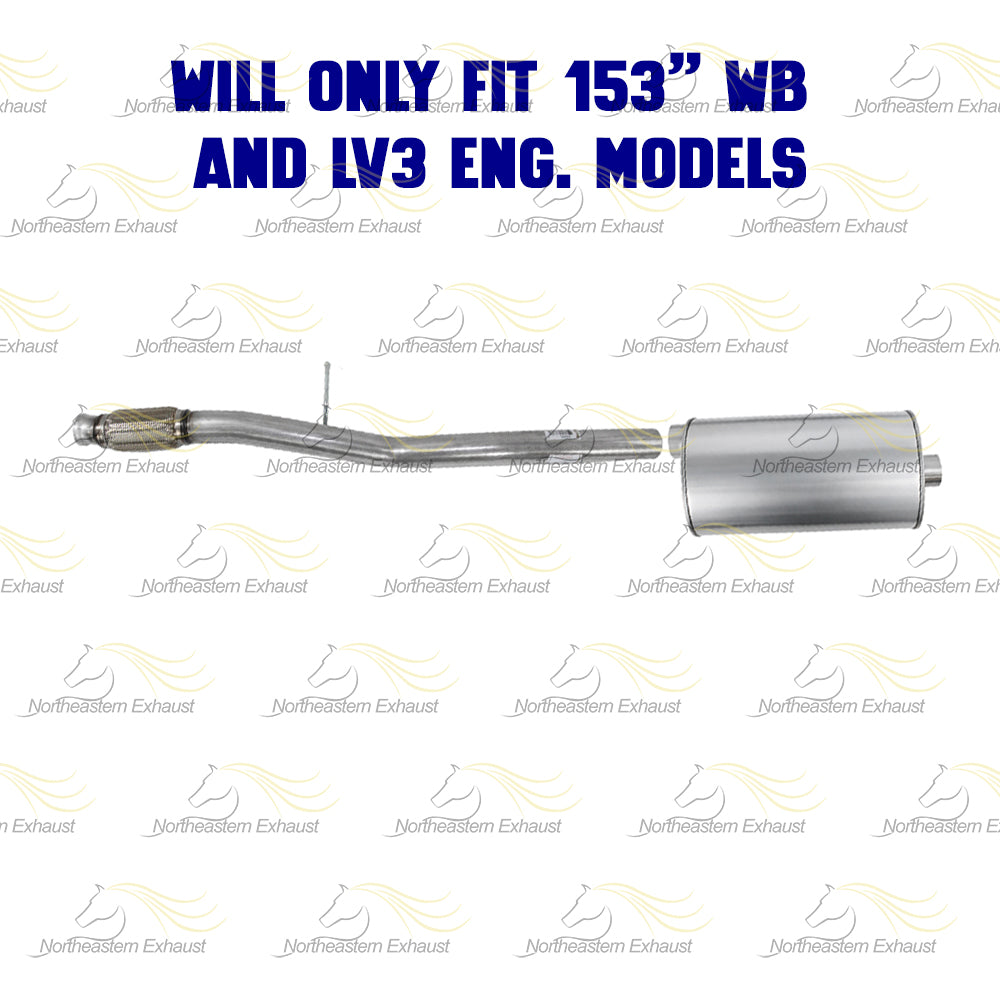 2014-2018 GMC Sierra 1500 4.3L 153in WB Exhaust Pipe and Muffler
