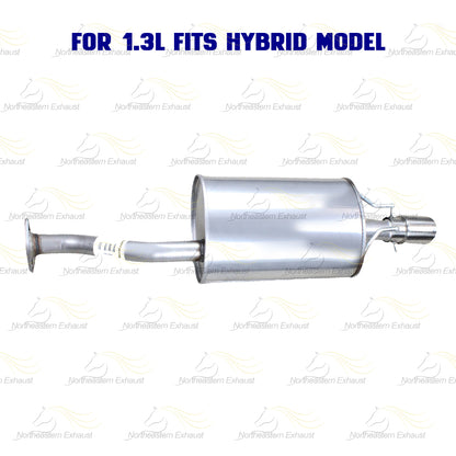 2006-2011 Honda Civic 1.3L & 1.8L Stainless Steel Rear Exhaust Muffler with Tip
