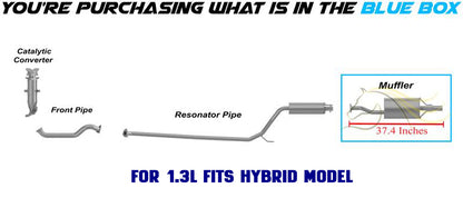 2006-2011 Honda Civic 1.3L & 1.8L Stainless Steel Rear Exhaust Muffler with Tip and hanger