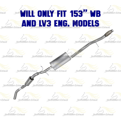 2014-2018 GMC Sierra 1500 4.3L LV3 153in WB Stainless Steel Cat-Back Exhaust System