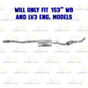 2014-2018 GMC Sierra 1500 4.3L LV3 153in WB Stainless Steel Cat-Back Exhaust System