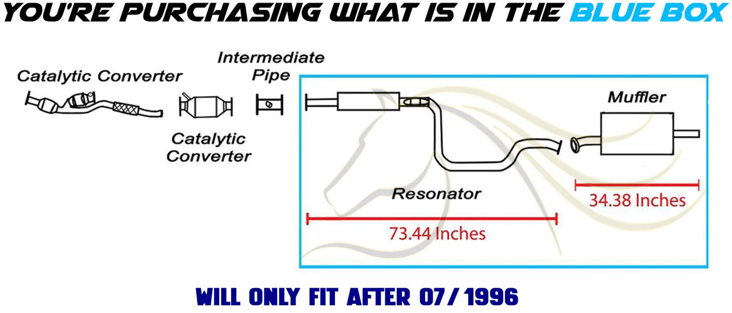 1996-1999 Infiniti I30 3.0L Exhaust Muffler Resonator Pipe Kit
