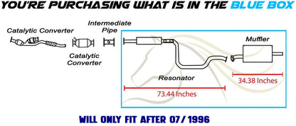 1996-1999 Infiniti I30 3.0L Exhaust Muffler Resonator Pipe Kit