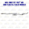 Stainless Steel Cat-Back Exhaust System for 2014-2018 GMC Sierra 1500 5.3L |  2014-2018 Chevy Silverado 1500 5.3L | 153in WB