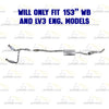 2014-2018 GMC Sierra 1500 4.3L 153in WB Stainless Steel Complete Exhaust System Kit