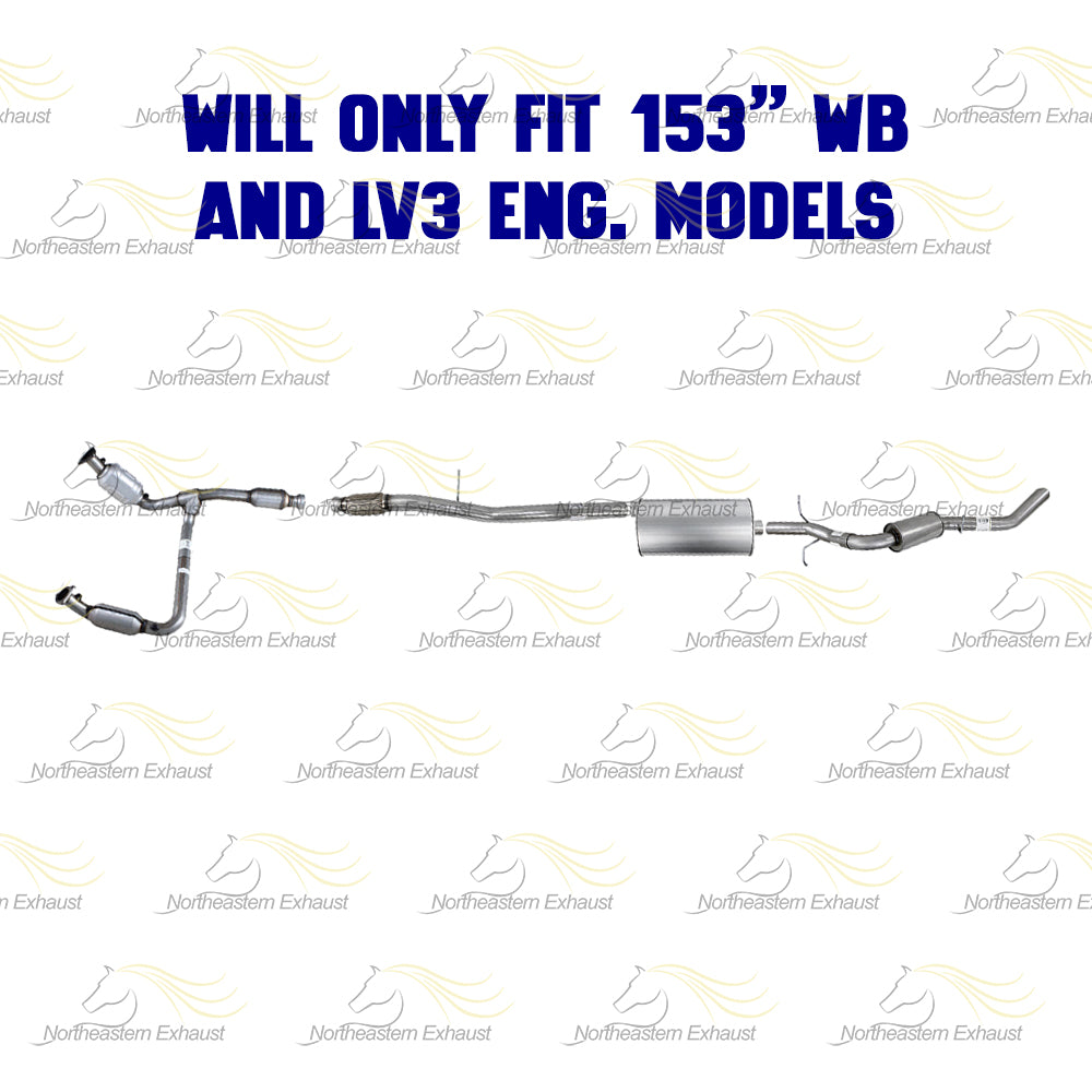 2014-2018 GMC Sierra 1500 4.3L 153in WB Stainless Steel Complete Exhaust System Kit