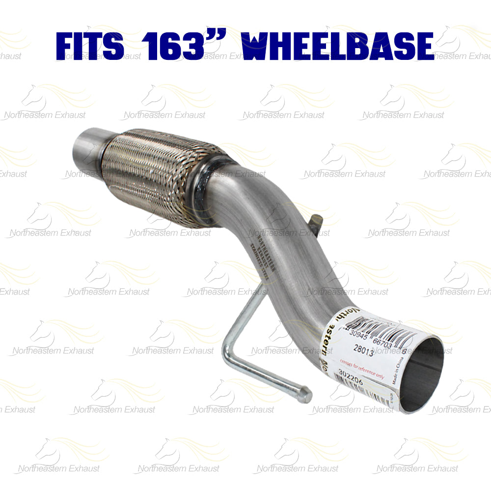 2011-2014 Ford F-150 3.7L 163in WB Stainless Steel Resonator Flex Pipe & Muffler Kit