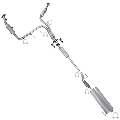 2011-2014 Ford F-150 3.7L 163in WB Pair of Exhaust Catalytic Resonator Flex Pipes Muffler Kit - EPA Approved