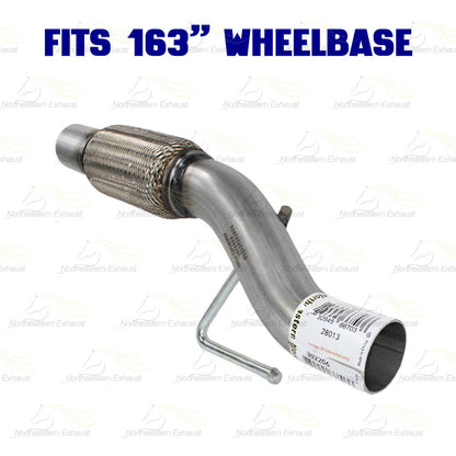 2011-2014 Ford F-150 3.7L 163in WB Pair of Exhaust Catalytic Resonator Flex Pipes Muffler Kit - EPA Approved