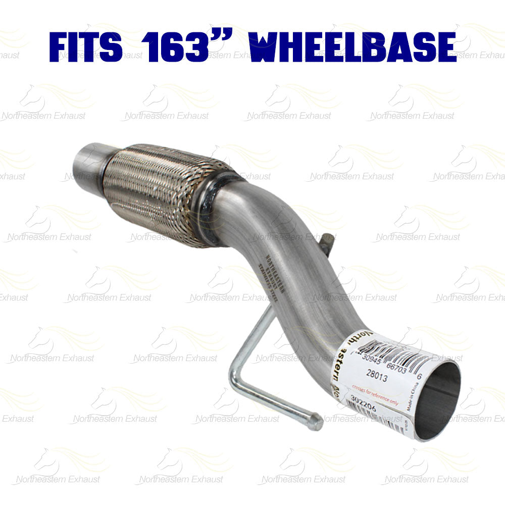 2011-2014 Ford F-150 3.7L 163in WB Pair of Exhaust Catalytic Resonator & Flex Pipe Kit - EPA-Approved