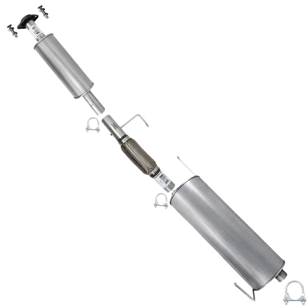 2011-2014 Ford F-150 3.5L 145in WB Stainless Steel Resonator Flex Pipe Muffler Exhaust System