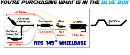2011-2014 Ford F-150 3.5L 145in WB Pair of Exhaust Catalytic Resonator w/ Flex Pipe & Muffler Kit - EPA Approved