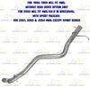 1996-2004 GMC Sonoma 4.3L 4WD Exhaust Tail Pipe w/ Hangers Stainless Steel