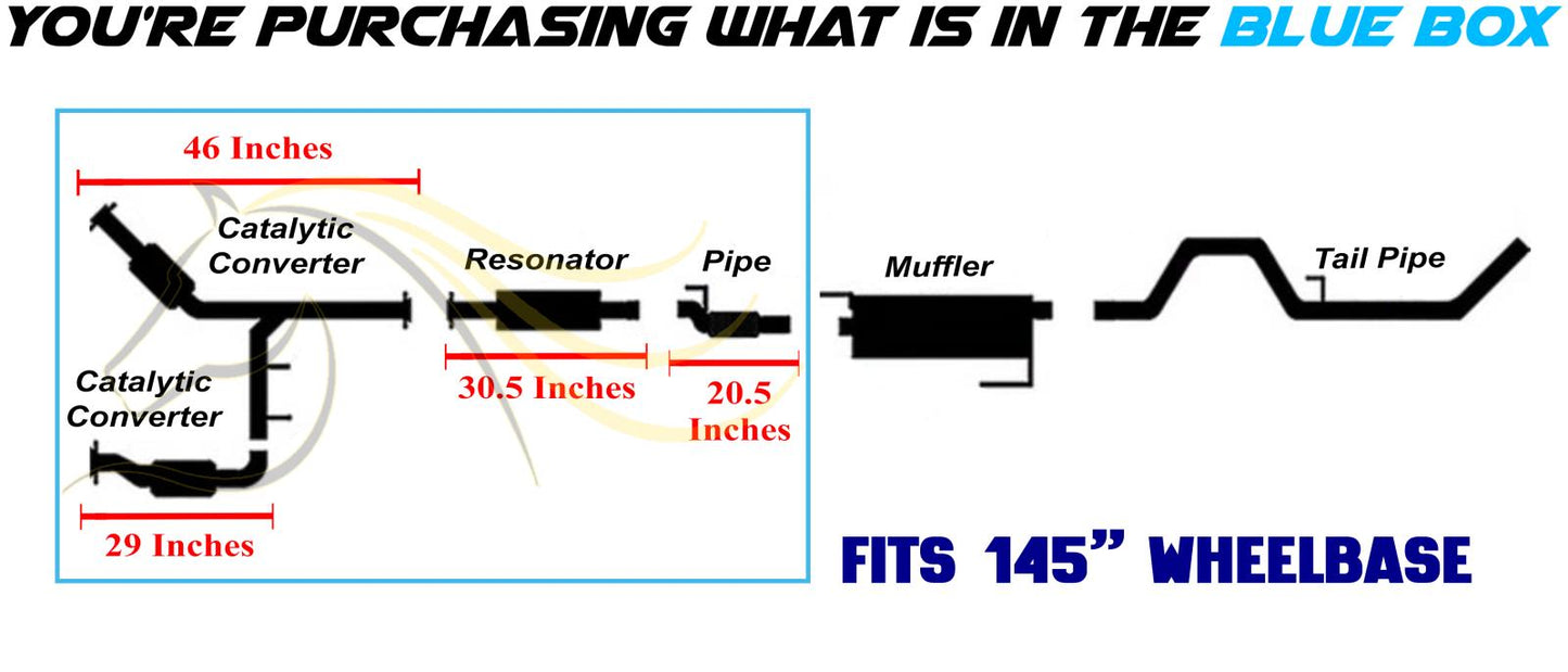 2011-2014 Ford F-150 3.5L 145in WB Pair of Exhaust Catalytic & Resonator w/ Flex Pipe Kit - EPA Approved