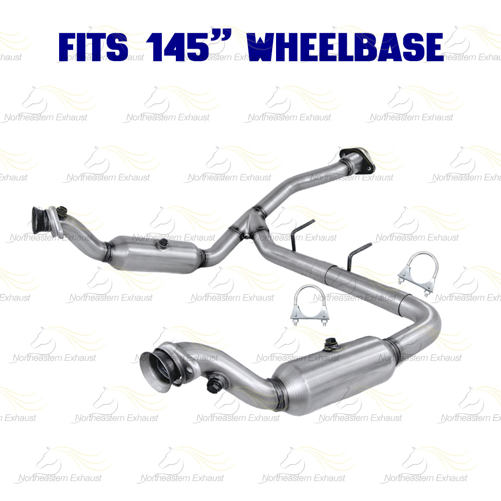 2011-2014 Ford F-150 3.5L 145in WB Pair of Exhaust Catalytic & Resonator w/ Flex Pipe Kit - EPA Approved