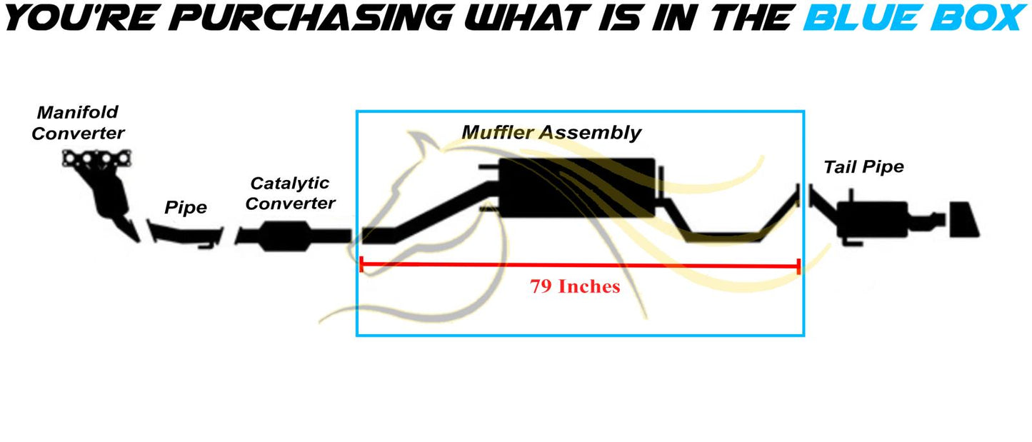 Stainless Steel Exhaust Muffler Assembly for 2013-2018 Hyundai Santa Fe Sport 2.4L | 2014-2015 Kia Sorento 2.4L