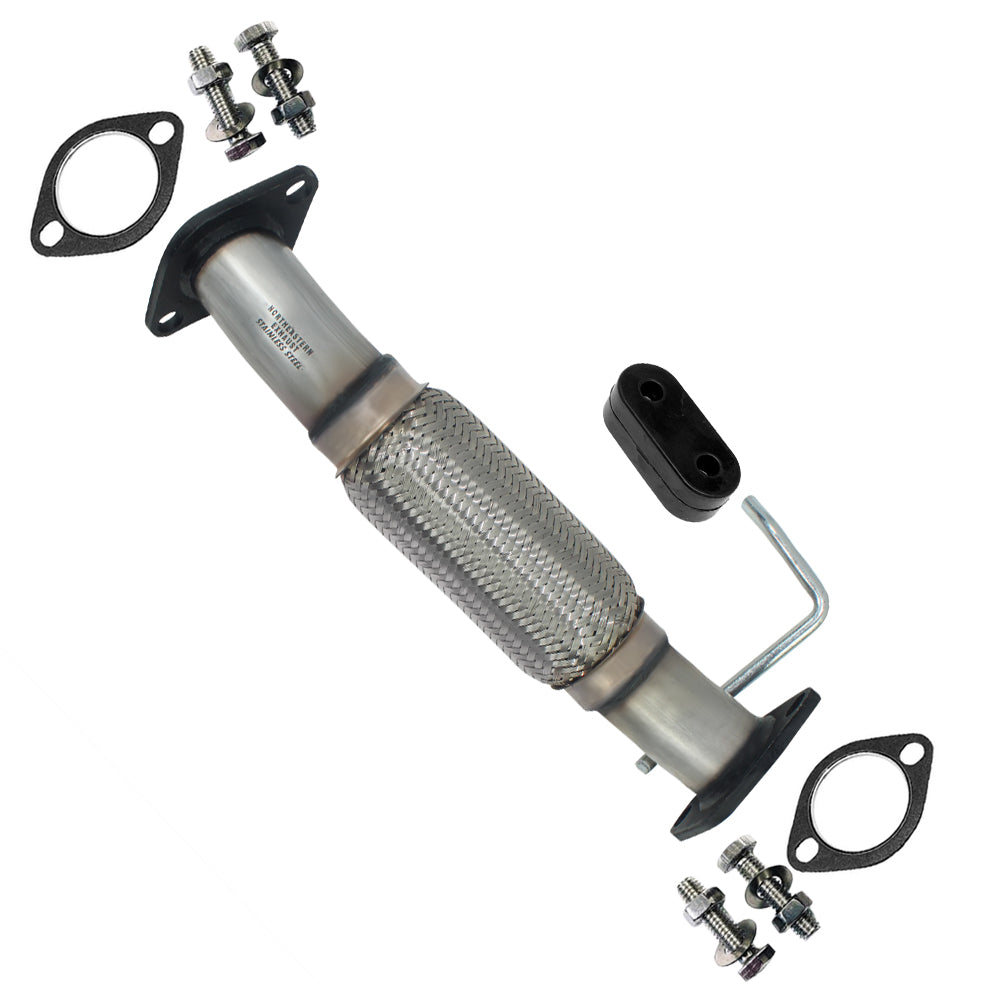 Stainless Steel Front Flex Pipe w/Hanger for 2013-2018 Hyundai Santa Fe Sport 2.4L | 2014-2015 Kia Sorento 2.4L
