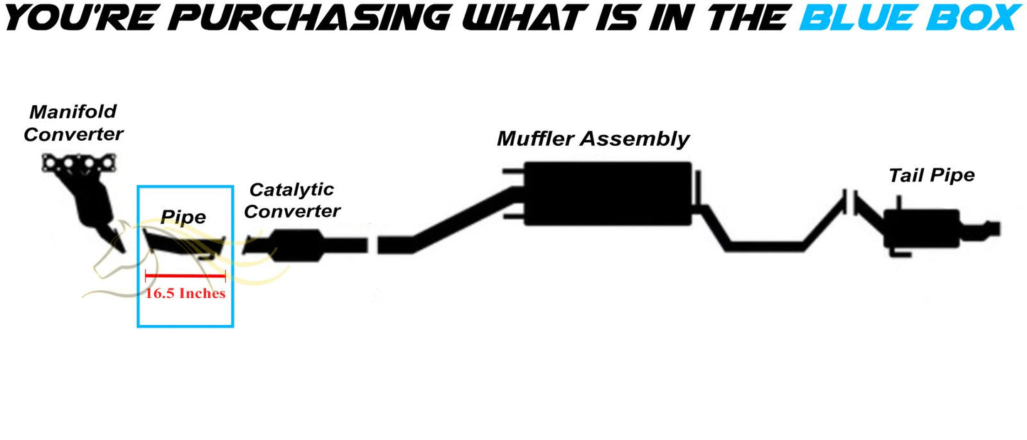 Stainless Steel Front Flex Pipe w/Hanger for 2013-2018 Hyundai Santa Fe Sport 2.4L | 2014-2015 Kia Sorento 2.4L