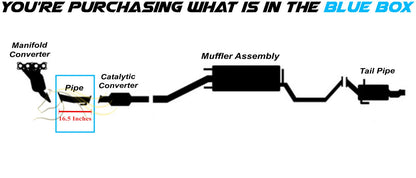 Stainless Steel Front Flex Pipe w/Hanger for 2013-2018 Hyundai Santa Fe Sport 2.4L | 2014-2015 Kia Sorento 2.4L
