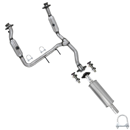 2011-2014 Ford F-150 3.5L 145in WB Pair of Exhaust Catalytic Converter & Resonator Kit - EPA Approved