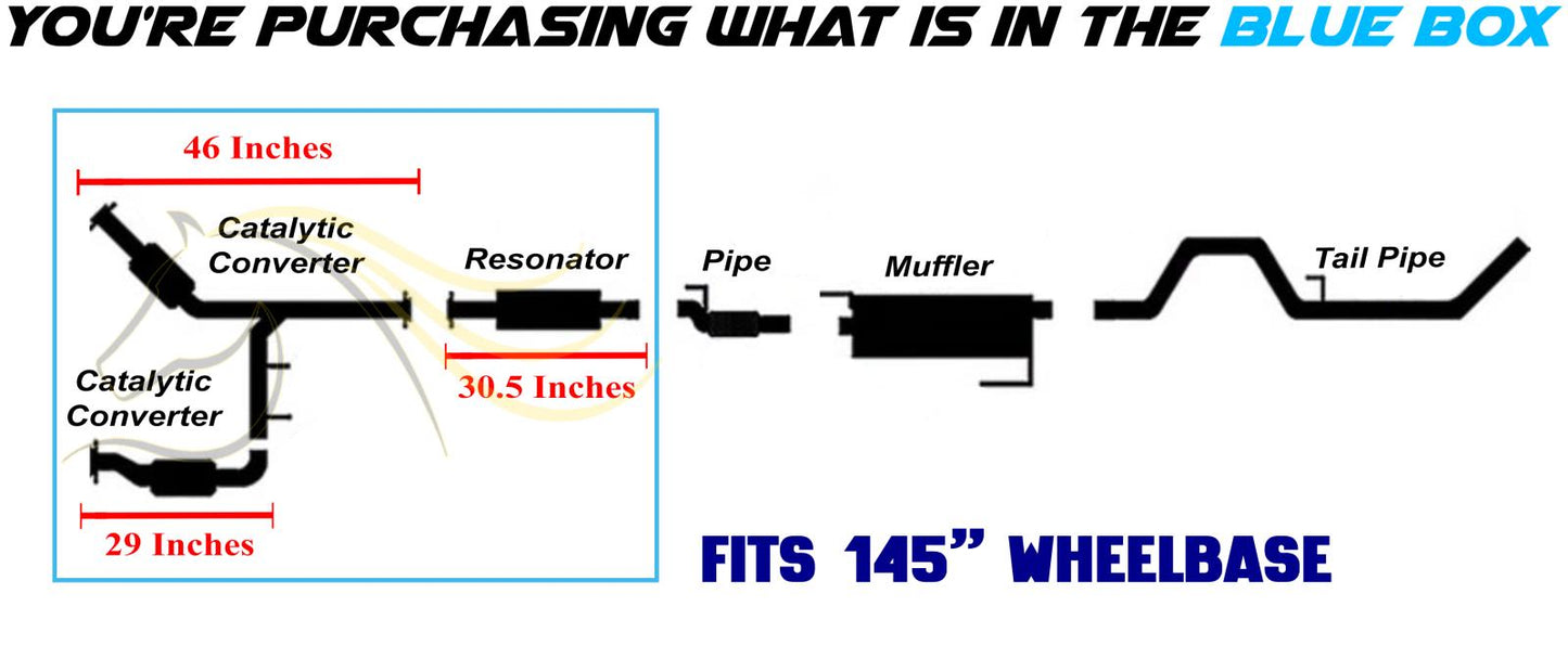 2011-2014 Ford F-150 3.5L 145in WB Pair of Exhaust Catalytic Converter & Resonator Kit - EPA Approved