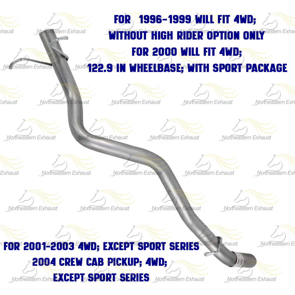 1996-2004 Chevrolet S10 4.3L 4WD Exhaust Tail Pipe Stainless Steel