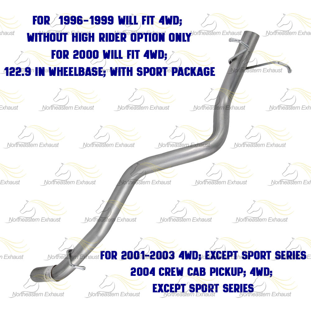 1996-2004 Chevrolet S10 4.3L 4WD Exhaust Tail Pipe Stainless Steel