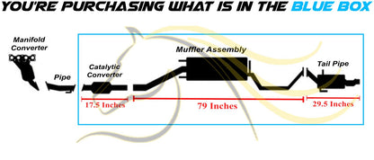 2013-2018 Hyundai Santa Fe Sport 2.4L EPA Catalytic Muffler Assembly Tail Pipe Exhaust System