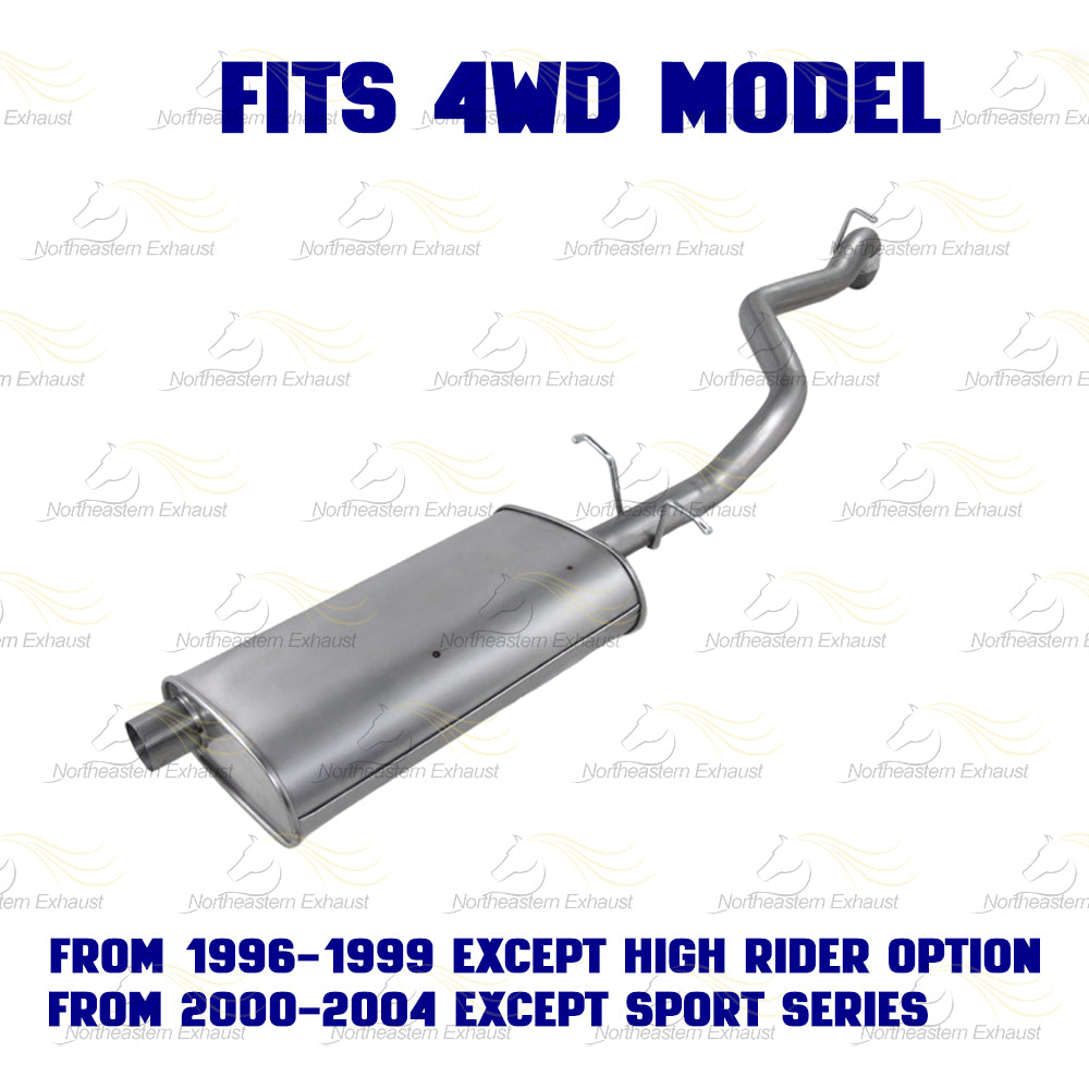 1996–2004 GMC Sonoma 4.3L 4WD Exhaust Muffler with Tail Pipe System Kit