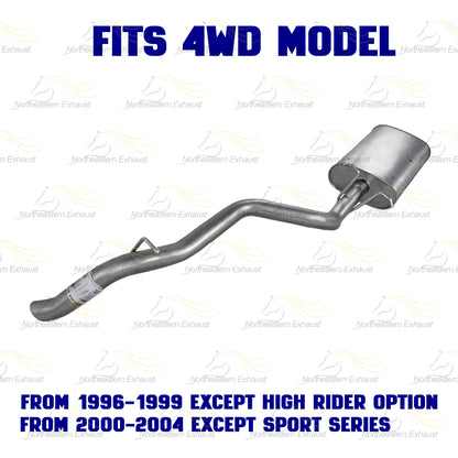 1996–2004 GMC Sonoma 4.3L 4WD Exhaust Muffler with Tail Pipe System Kit