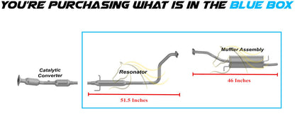 2004-2009 Toyota Prius 1.5L Exhaust Resonator Pipe and Muffler w/ Hangers