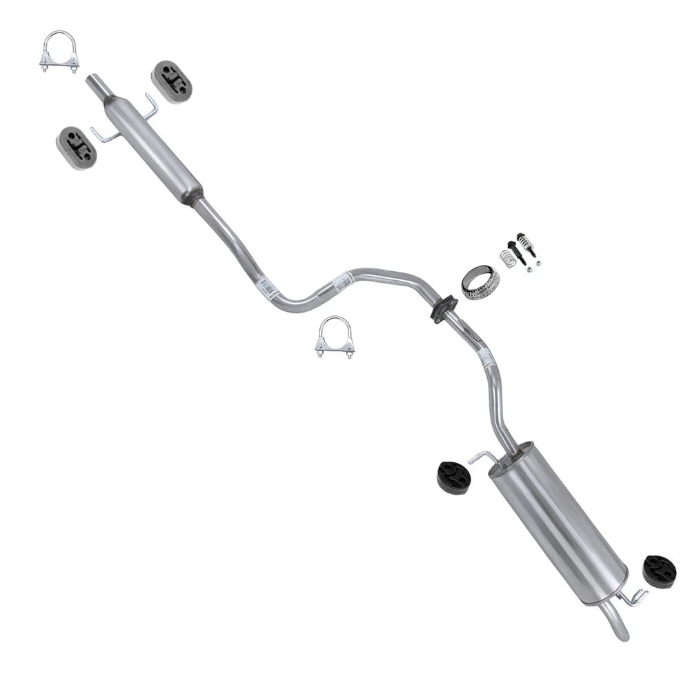 2004-2009 Toyota Prius 1.5L Exhaust Resonator Pipe and Muffler w/ Hangers