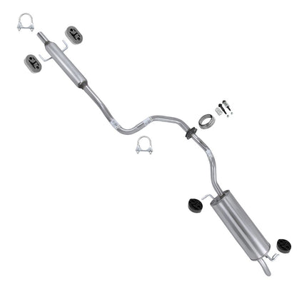 2004-2009 Toyota Prius 1.5L Exhaust Resonator Pipe and Muffler w/ Hangers