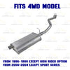 1996–2004 GMC Sonoma 4.3L 4WD Exhaust Muffler and Tail Pipe with Hangers System Kit