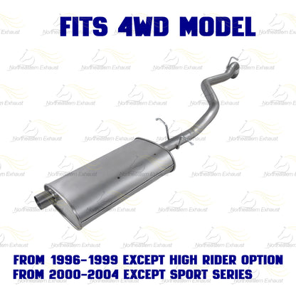 1996–2004 GMC Sonoma 4.3L 4WD Exhaust Muffler and Tail Pipe with Hangers System Kit