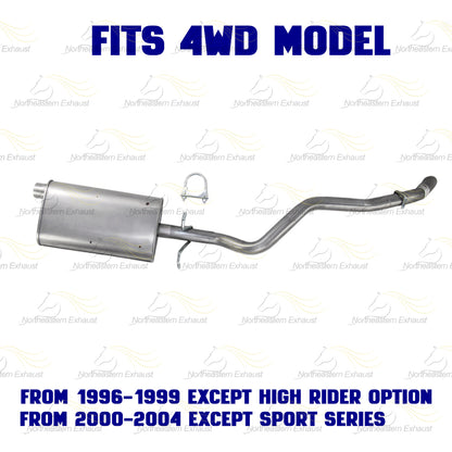 1996–2004 GMC Sonoma 4.3L 4WD Exhaust Muffler and Tail Pipe with Hangers System Kit