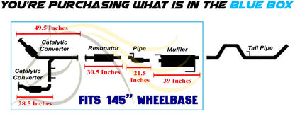 2011-2014 Ford F-150 3.7L 145in WB Pair of Catalytic Resonator Flex Pipes Muffler Exhaust System - EPA Approved