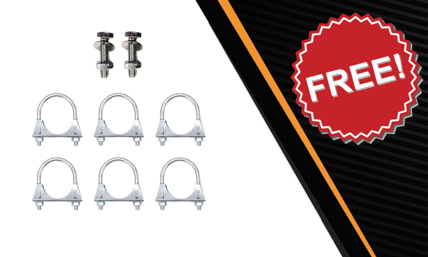 2011-2014 Ford F-150 3.7L 145in WB Pair of Catalytic Resonator Flex Pipes Muffler Exhaust System - EPA Approved