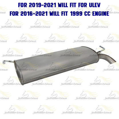 2016-2021 Hyundai Tucson 2.0L Exhaust Muffler w/ Hangers Stainless Steel