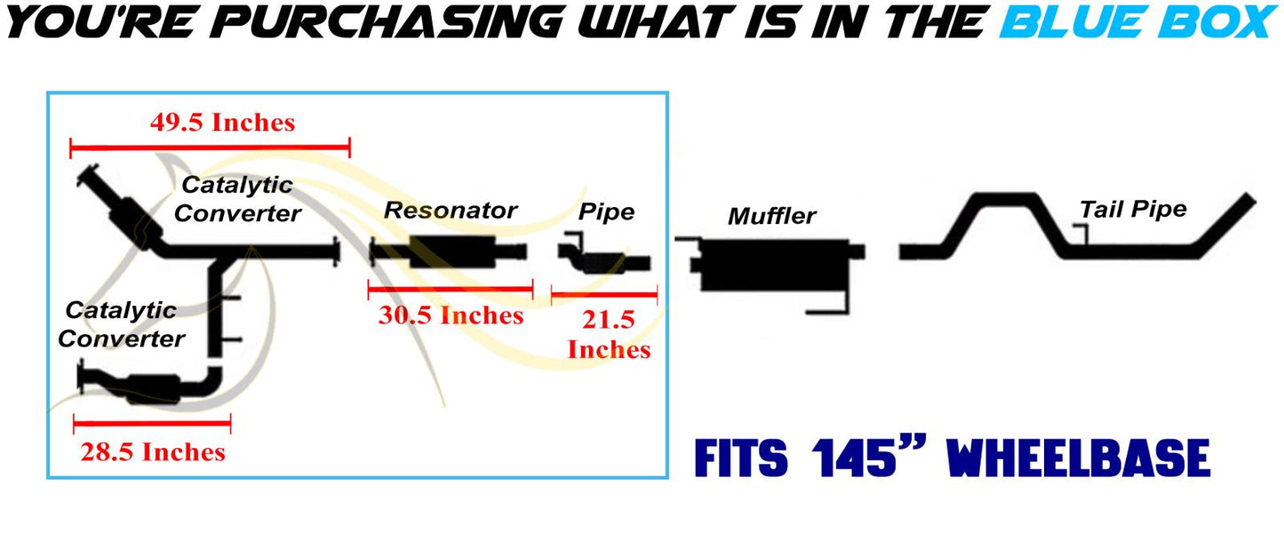 2011-2014 Ford F-150 3.7L 145in WB Pair of Exhaust Catalytic Resonator & Flex Pipe Kit - EPA-Approved